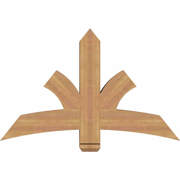 Ekena Millwork Davenport Timber Gable Bracket, Western Red Cedar, 48"W x 30"H x 5 1/2"D x 5 1/2"F, 15/12 Pitch GBW048X30X0606DAV00SWR - main